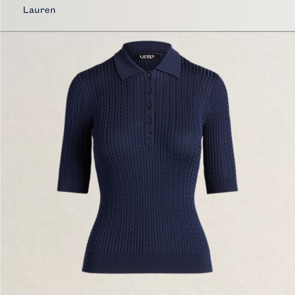 Ralph Lauren cable knit polo sweater